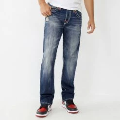 True Religion Indigo Ricky Faded Straight Leg Jeans