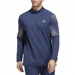 Adidas Golf Navy Golf Statement Long Sleeve Top