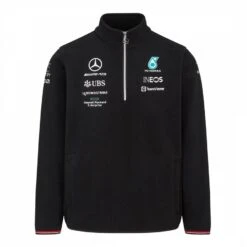 Black Mercedes 1/4 Zip Sweatshirt