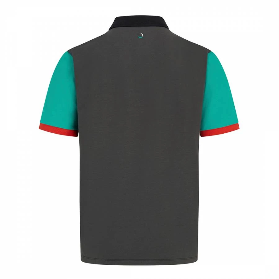 Black Mercedes Polo Neck T-Shirt 2 Black Mercedes Polo Neck T-Shirt - Image 2