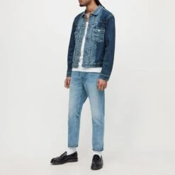 AllSaints Blue Tain Patchwork Denim Jacket -Schmuddelwedda 18331636 3