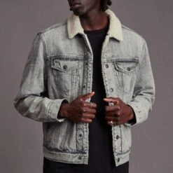 AllSaints Grey Gubben Denim Jacket