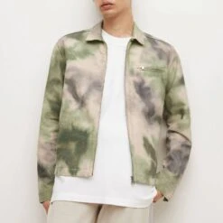 AllSaints Sage Garf Tie Dye Cotton Jacket