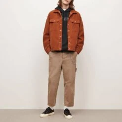 AllSaints Orange Castleford Cotton Over Shirt -Schmuddelwedda 18331897 3