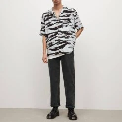 AllSaints Washed Black Reeves Straight Jeans -Schmuddelwedda 18331970 3