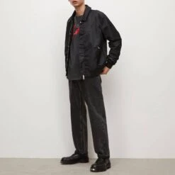 AllSaints Black Hotaka Satin Bomber Jacket -Schmuddelwedda 18332158 3