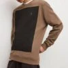 AllSaints Brown Lobke Embroidered Cotton Sweatshirt