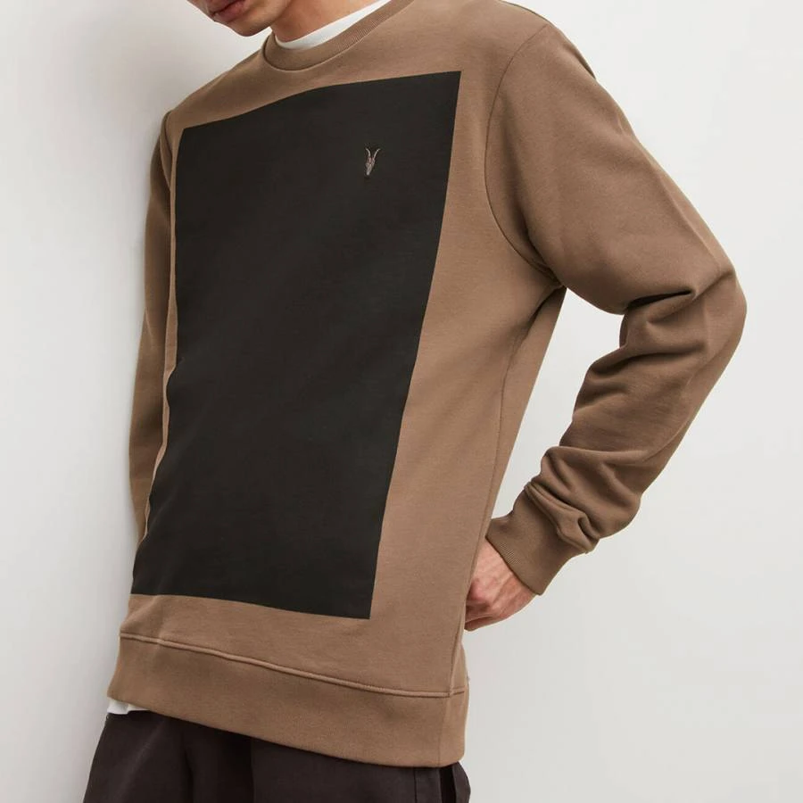 AllSaints Brown Lobke Embroidered Cotton Sweatshirt 1 AllSaints Brown Lobke Embroidered Cotton Sweatshirt