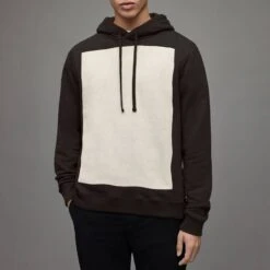 AllSaints Black Lobke Cotton Hoodie