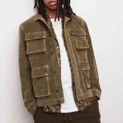 AllSaints Brown Howichi Cotton Jacket
