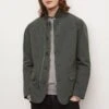 AllSaints Charcoal Leahurst Cotton Blend Jacket