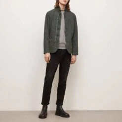 AllSaints Charcoal Leahurst Cotton Blend Jacket -Schmuddelwedda 18332499 3