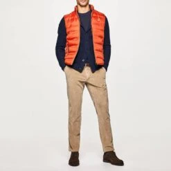 Hackett London Orange Lightweight Quilted Gilet -Schmuddelwedda 18337769 3