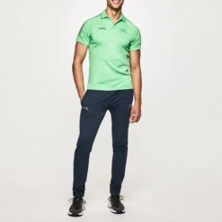 Hackett London Green AMR Tape Shoulder Cotton Polo Shirt -Schmuddelwedda 18337821 3