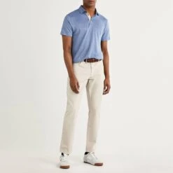 Hackett London Blue Regular Linen Polo Shirt -Schmuddelwedda 18337830 3