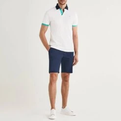 Hackett London White Trim Detail Cotton Polo Shirt -Schmuddelwedda 18337845 3