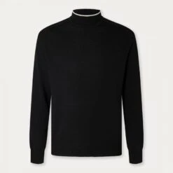 Hackett London Black Mock Neck Wool Jumper -Schmuddelwedda 18337868 4