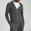 Reiss Dark Grey Greg Zipped Hoodie