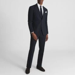 Reiss Navy Kin Single Breasted Linen Jacket -Schmuddelwedda 18339557 3