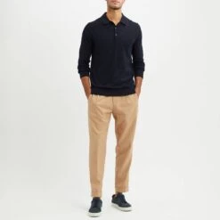 Reiss Navy Trafalgar Merino Wool Blend Polo Shirt -Schmuddelwedda 18339692 3