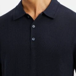 Reiss Navy Trafalgar Merino Wool Blend Polo Shirt -Schmuddelwedda 18339692 4
