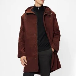 Ted Baker Burgandy Liftie Nylon Parka