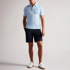 Ted Baker Blue Fishing Short Sleeve Printed Polo -Schmuddelwedda 18342692 3