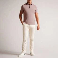 Ted Baker Dark Red Frend Short Sleeve Polo Top -Schmuddelwedda 18342716 3