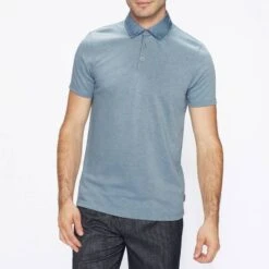 Ted Baker Blue Frend Short Sleeve Polo Top
