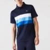 Lacoste Navy Striped Polo Shirt