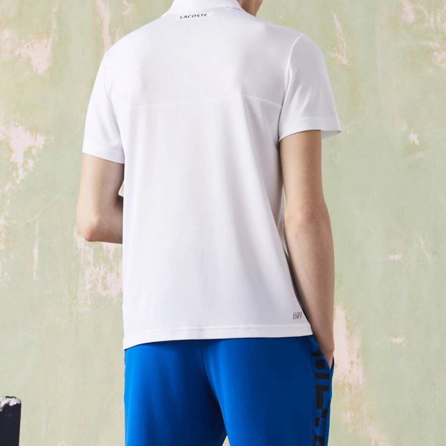 Lacoste White Colour Block T-Shirt 2 Lacoste White Colour Block T-Shirt - Image 2