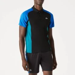 Lacoste Black Colour Block Polo Shirt