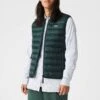 Lacoste Dark Green Quilted Embroidered Gilet