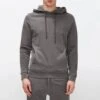 7 For All Mankind Charcoal Regular Fit Cotton Hoodie