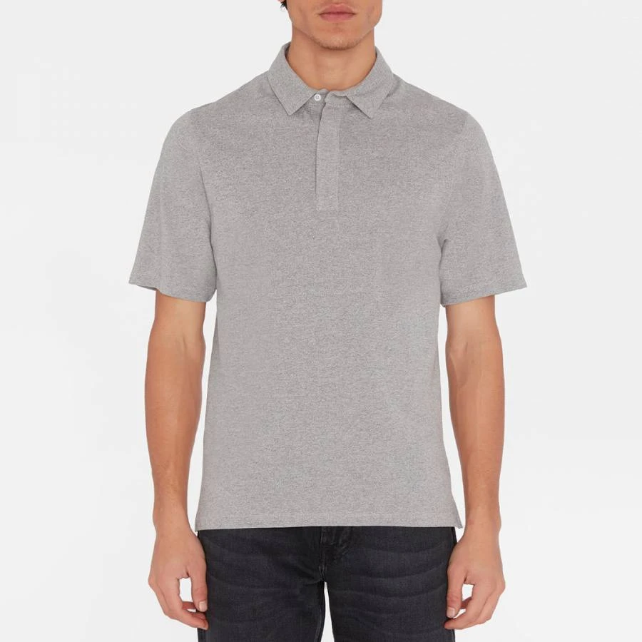 7 For All Mankind Grey Cotton Polo Shirt 1 7 For All Mankind Grey Cotton Polo Shirt