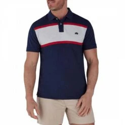 Navy Pique Logo Polo Shirt