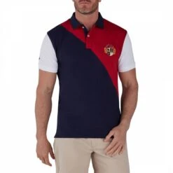 Navy/Red Crest Logo Polo Shirt