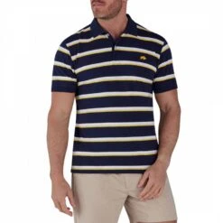 Navy Thin Stripe Polo Shirt