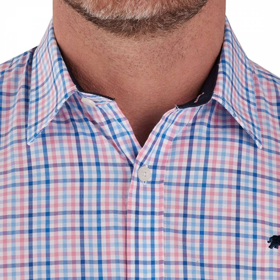 Pink/Blue Plaid Cotton Shirt 2 Pink/Blue Plaid Cotton Shirt - Image 2