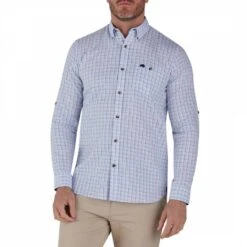 Blue Check Cotton Shirt