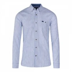 Blue Check Cotton Shirt -Schmuddelwedda 18384083 4