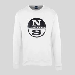 North Sails White Round Neck Sweater
