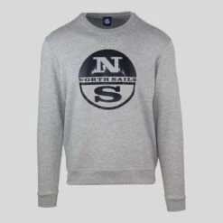 North Sails Grey Marl Round Neck Sweater