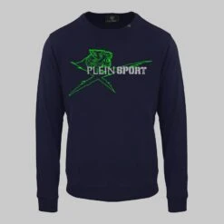 PHILIPP PLEIN Navy Crew Neck Sweater