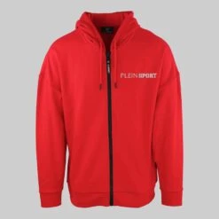 PHILIPP PLEIN Red Logo Hooded Sweatshirt