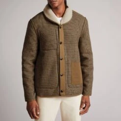 Ted Baker Multi Activst Reversible Borg Jacket