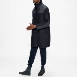 Ted Baker Navy Lens Duffle Coat -Schmuddelwedda 18389655 3