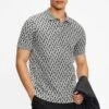 Ted Baker Multi Rebals Printed Cotton Polo Top
