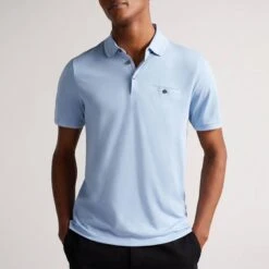 Ted Baker Blue Tortila Cotton Polo Top