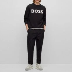 Boss Black Chest Logo Cotton Sweatshirt -Schmuddelwedda 18389904 3